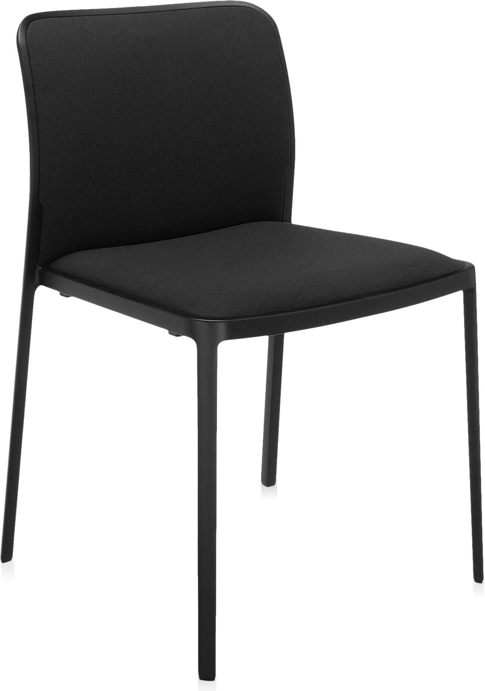 Krzesło Audrey Soft czarne z czarną ramą