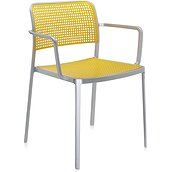 Krzesło Audrey z podłokietnikami aluminium