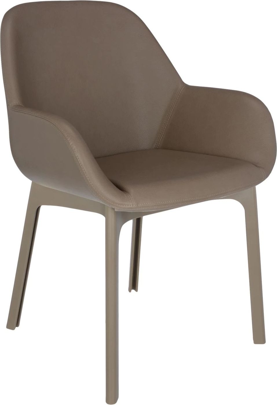 Krzesło Clap Eco Leather taupe z taupe ramą