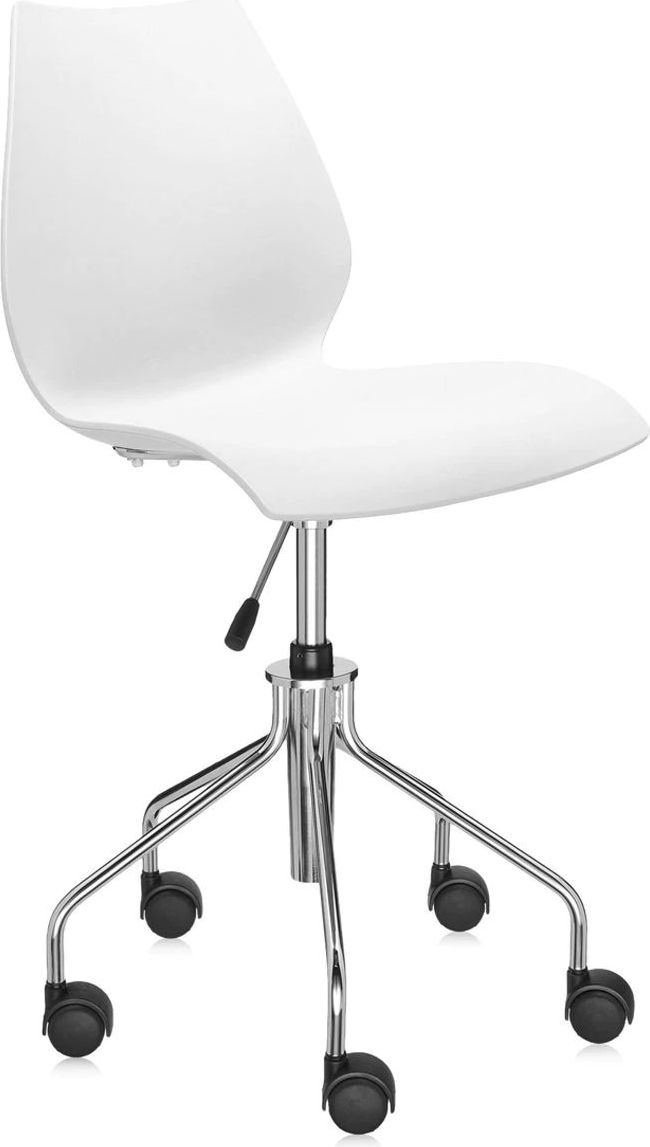 Krzesło na kółkach Maui Swivel białe