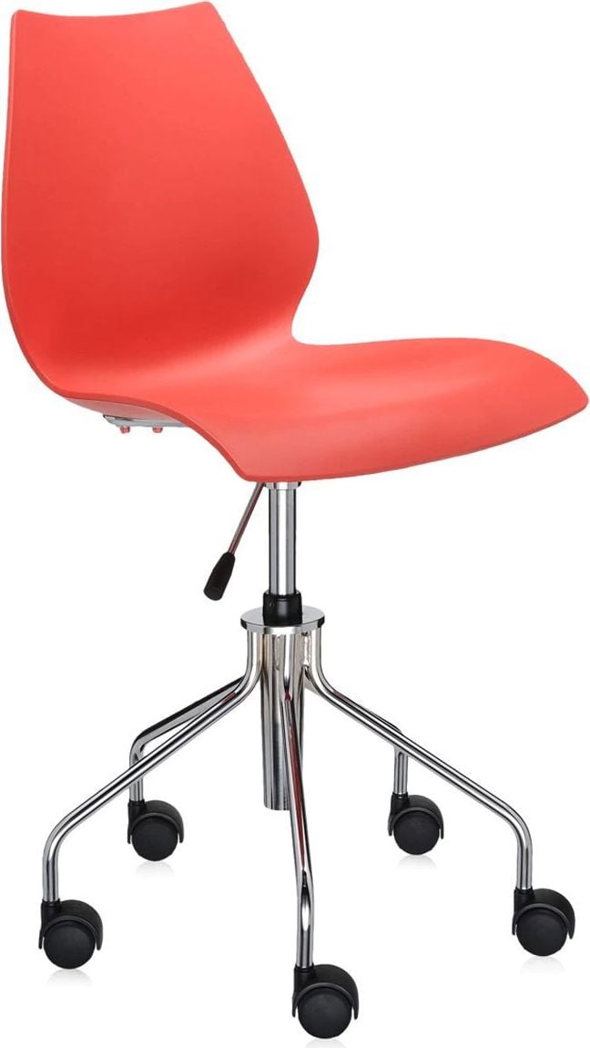 Krzesło na kółkach Maui Swivel czerwone