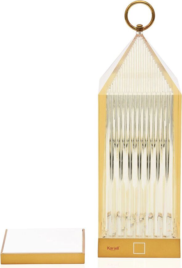 Lámpara de mesa de cristal Lantern, inalámbrica