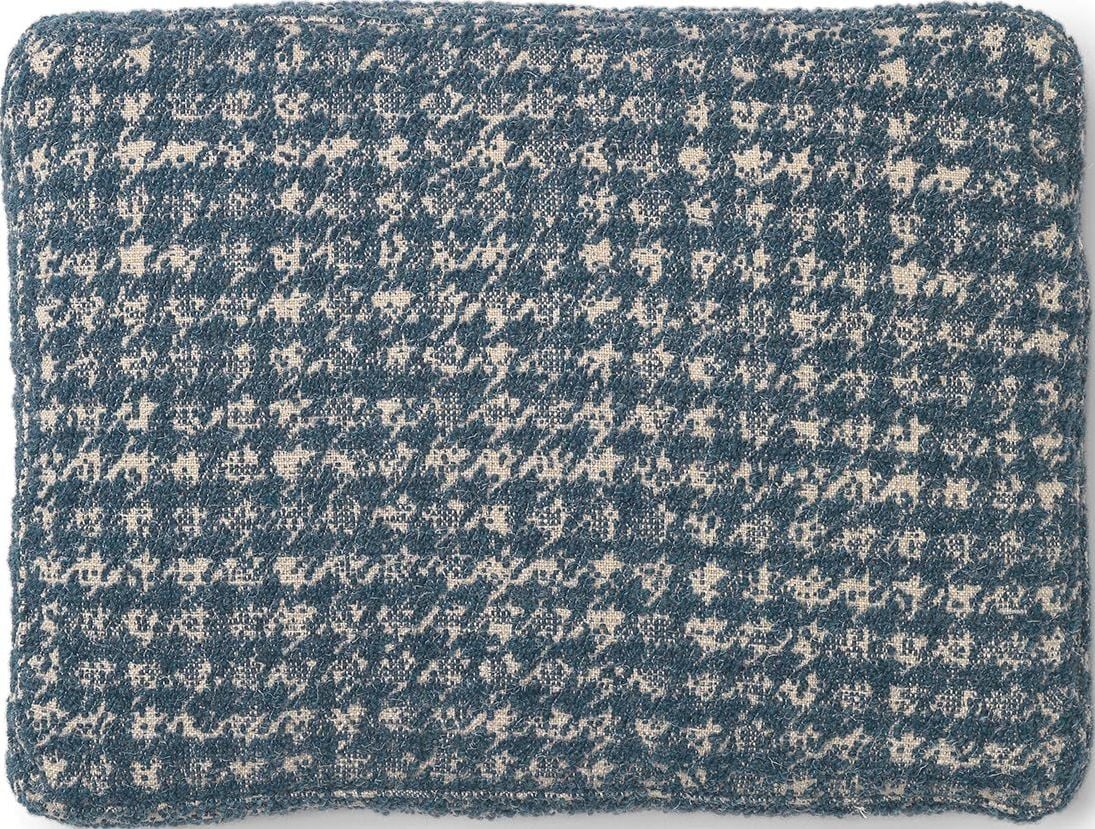 Poduszka dekoracyjna Betty Jacquard 35 x 48 cm niebieska