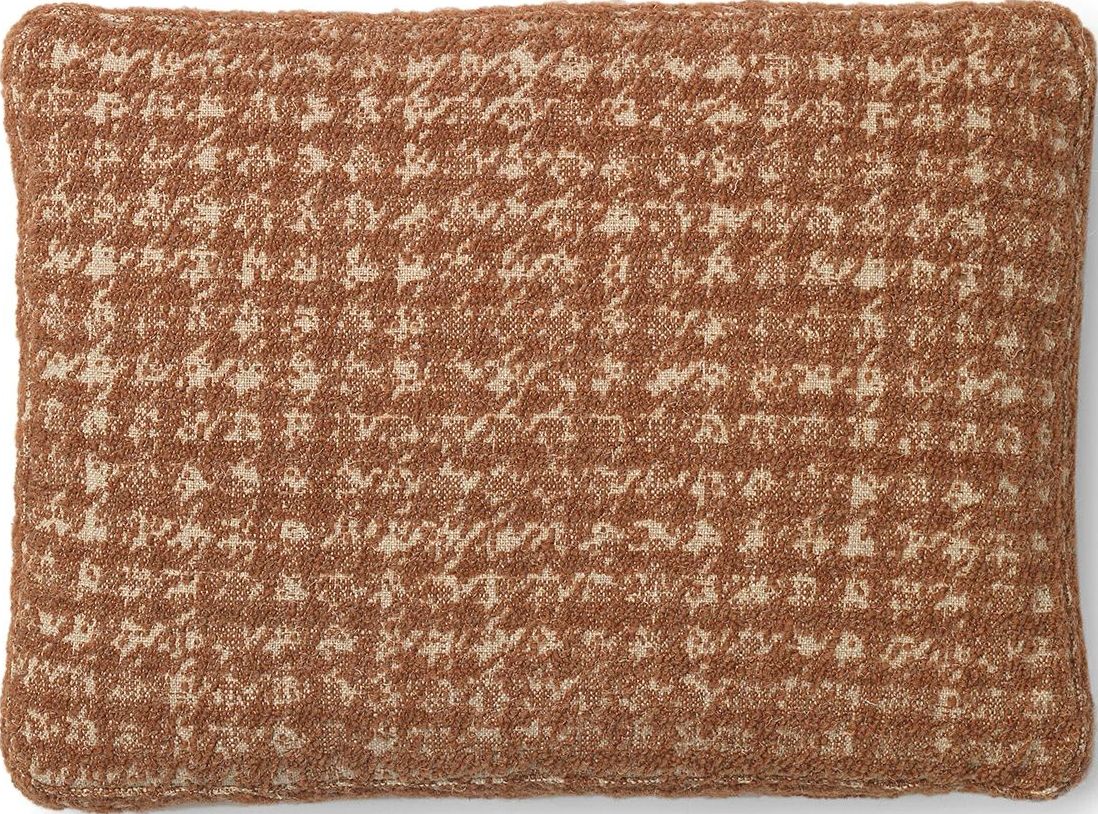 Poduszka dekoracyjna Betty Jacquard 35 x 48 cm pomarańczowa
