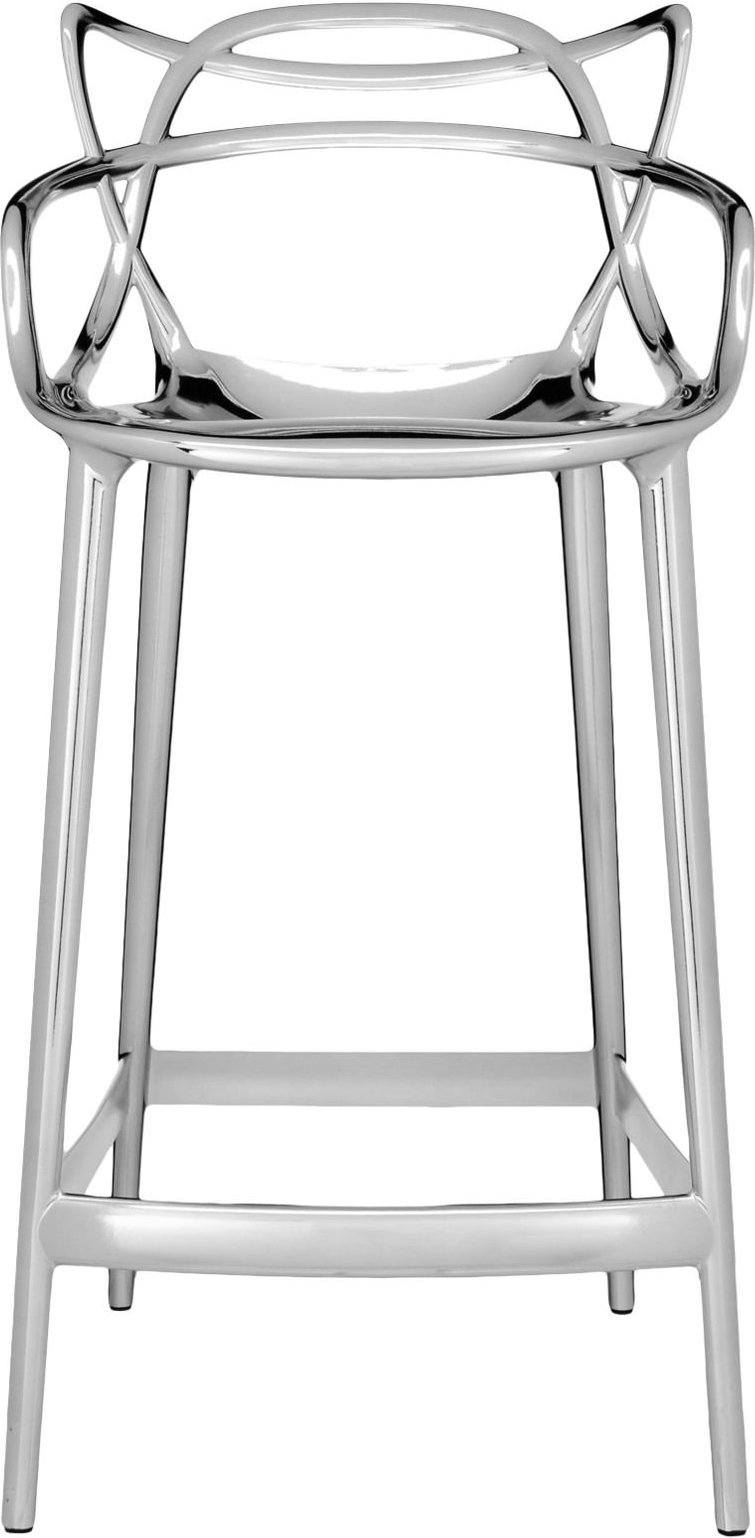 Stołek barowy Masters metalizowany chromowany 99 cm