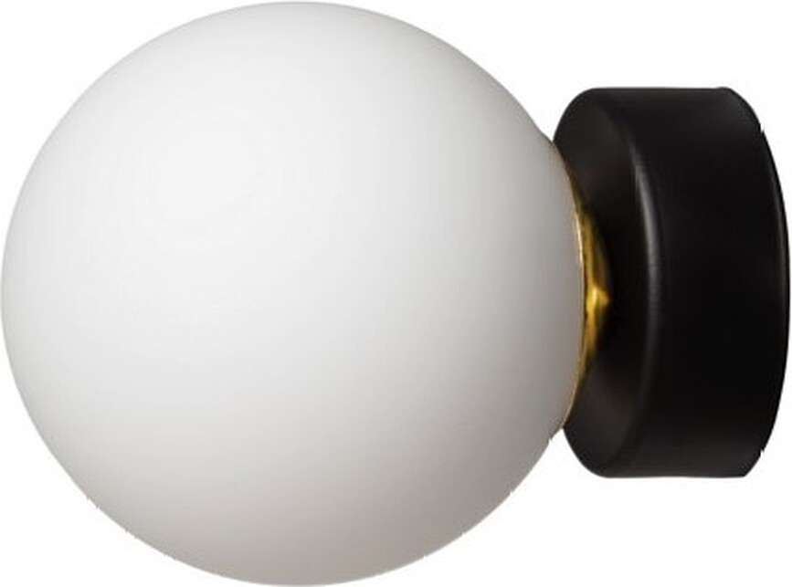 Aplique de pared Astra, negro y dorado