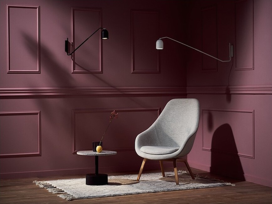 Aplique de Pared con brazo articulado Puro, blanco