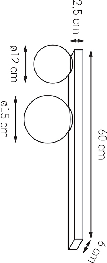 Aplique de Pared Gigi 2, negro