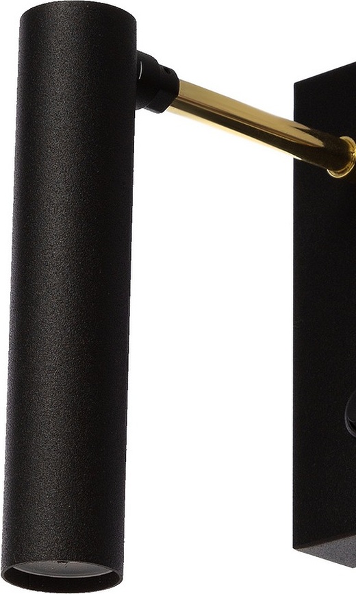 Aplique Lars, negro y dorado