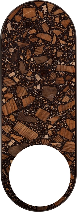 Aplique ovalado Legra, color crema