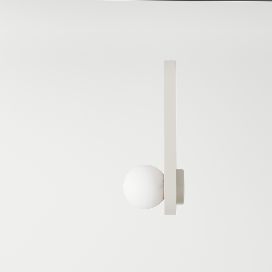 Aplique ovalado Legra, color crema