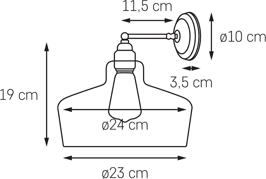 Aplique de Pared Longis III, cromo