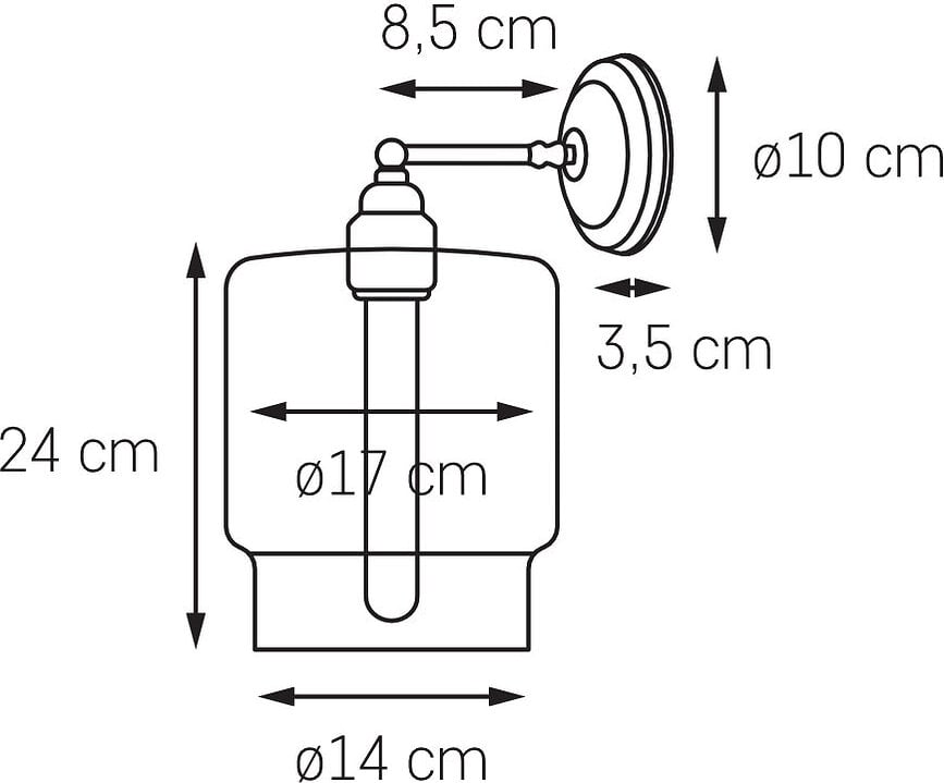 Aplique Longis IV, cromo