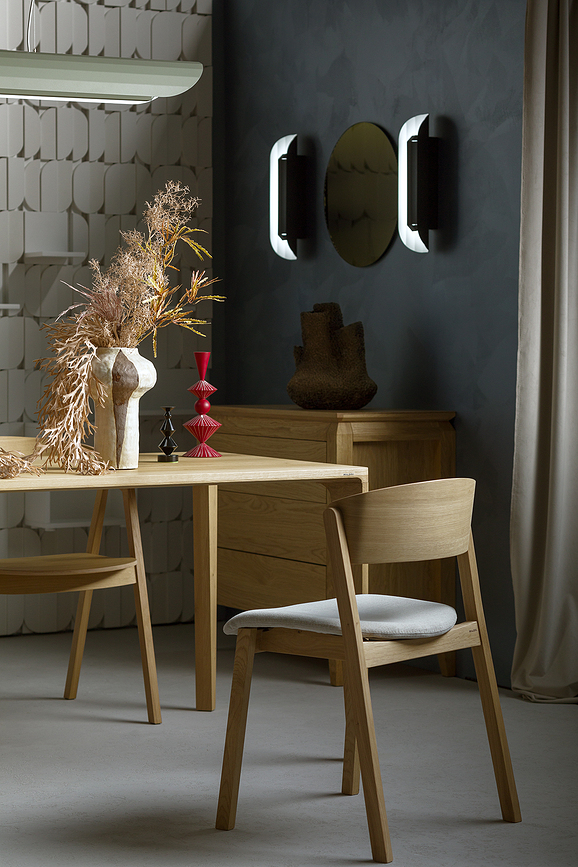 Apolin Applique Murale 45 cm, blanche