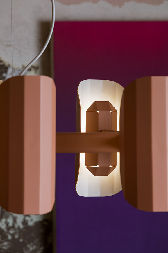 Apolin Κρεμαστό Φωτιστικό πολύφωτο, μουντό ροζ