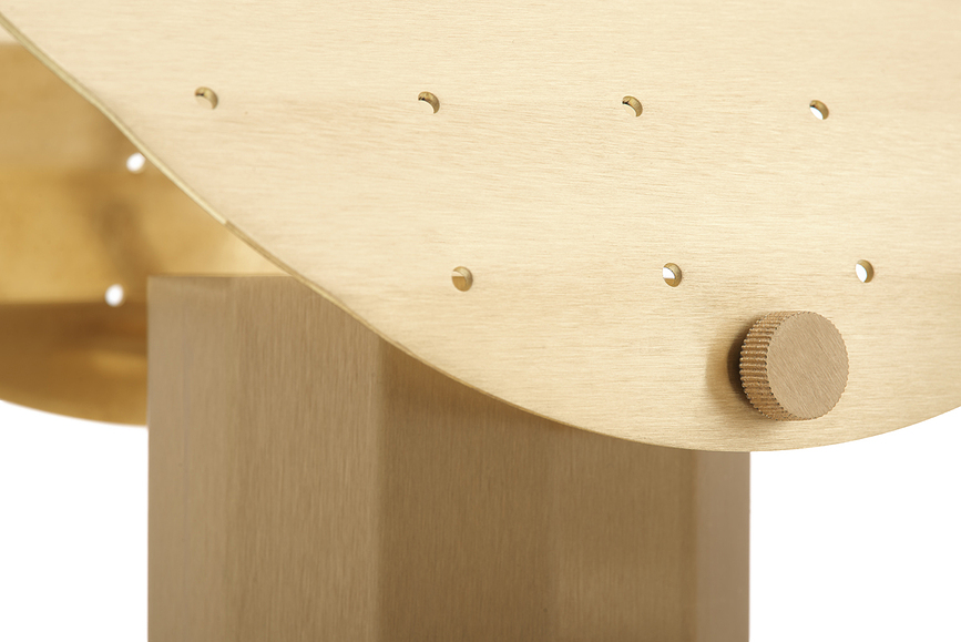 Apolin Lampe de Table avec abat-jour perforé, 30 cm, blanche