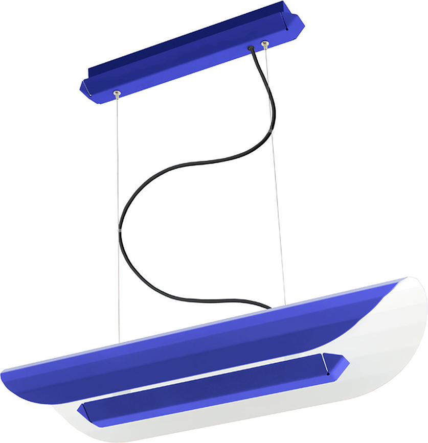 Apolin Linijska viseča svetilka, 65 cm, kobaltna