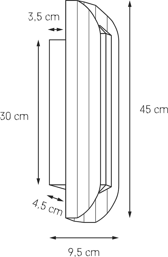Apolin Zidna Svjetiljka 45 cm bijela