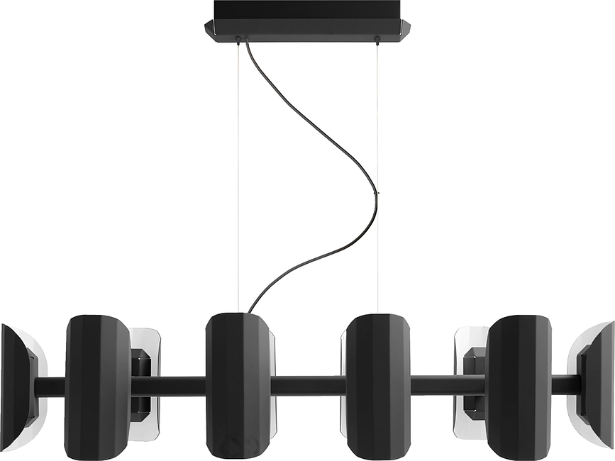 Apolin Večramenska viseča svetilka, črna