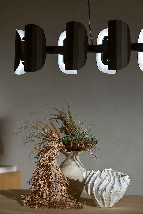 Apolin Viseča svetilka, večkraka, umazano roza