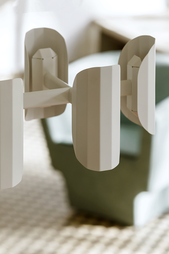 Apolin Viseča svetilka, večkraka, umazano roza