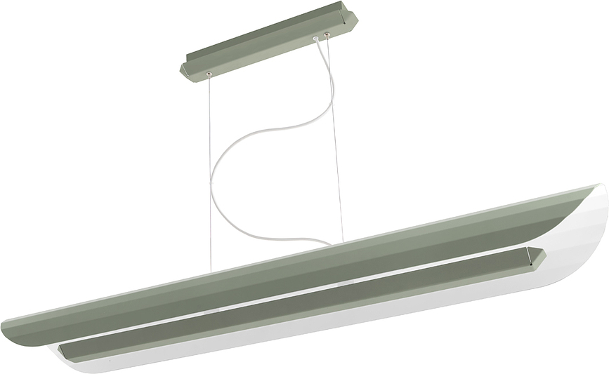 Apolin Viseča linearna svetilka, 120 cm, žajbljevo zelena