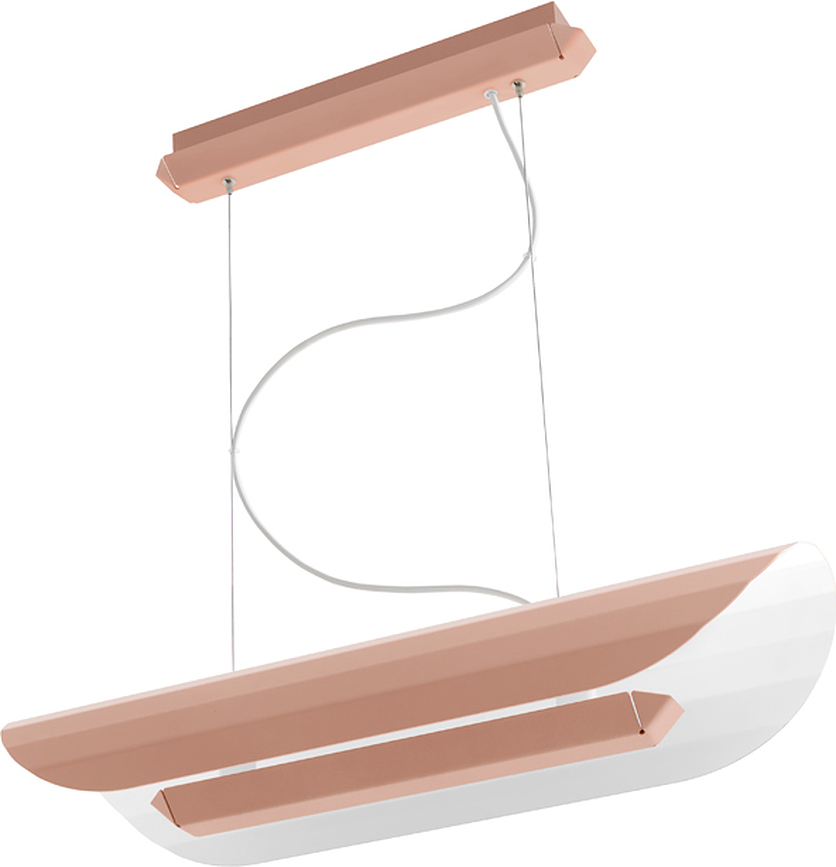 Apolin Viseča linearna svetilka, 65 cm, umazano roza