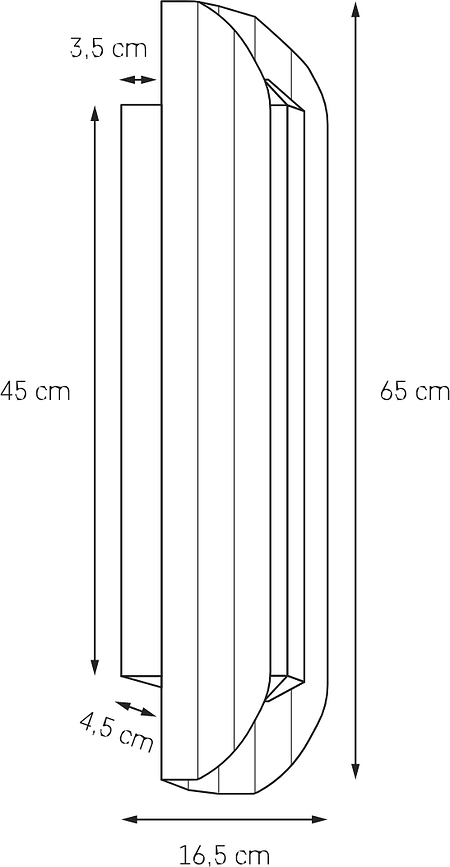 Apolin Zidna Svjetiljka 65 cm crna