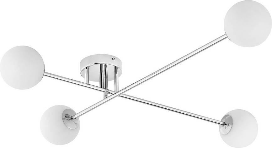 Astra 4 Plafonnier 4 lumières, argenté