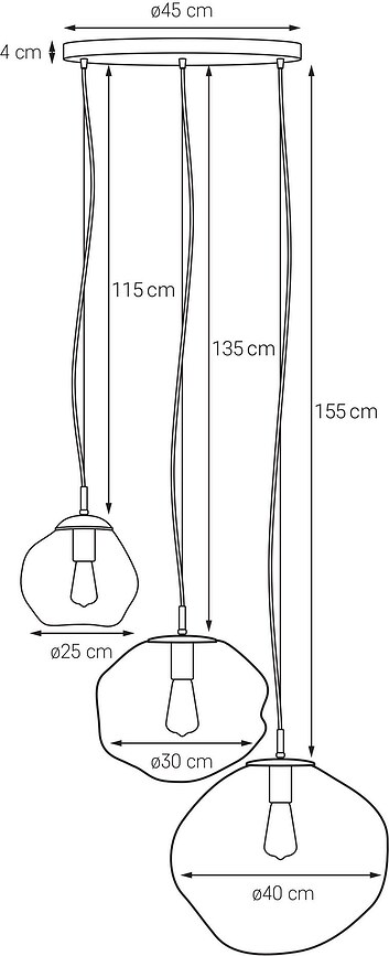 Avia Plafonnier, transparent