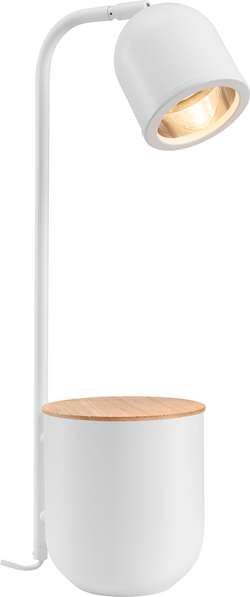 Botanica Stolna Lampa s posudom s drvenim poklopcem terakota