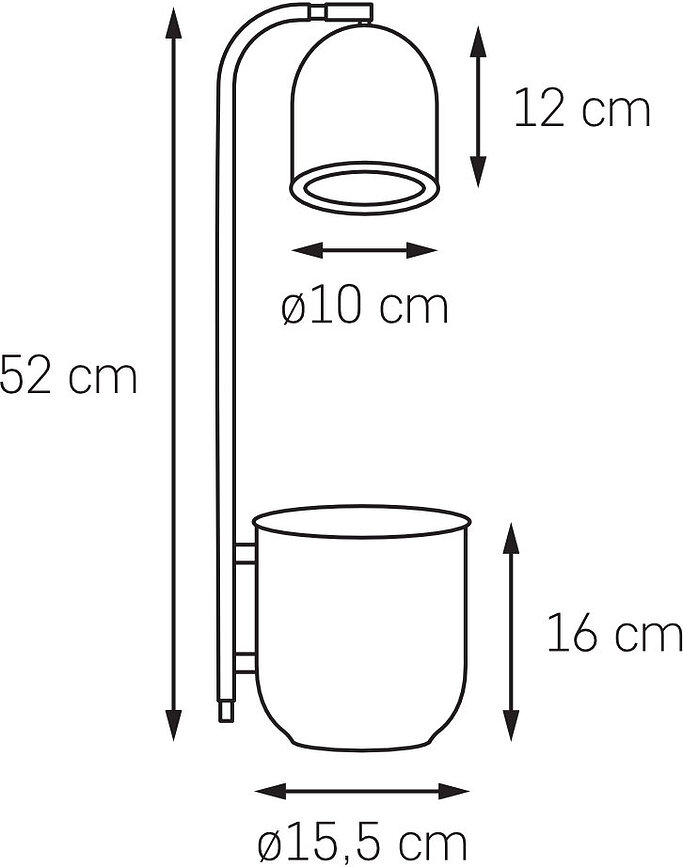 Botanica Stolna Lampa s posudom s drvenim poklopcem terakota