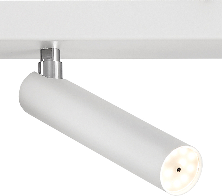 Riel doble Roll, blanco, con unión plateada