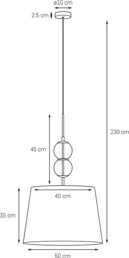 Coco Viseća Lampa L šampanj