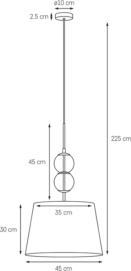 Coco M Lampa viseća šampanjska