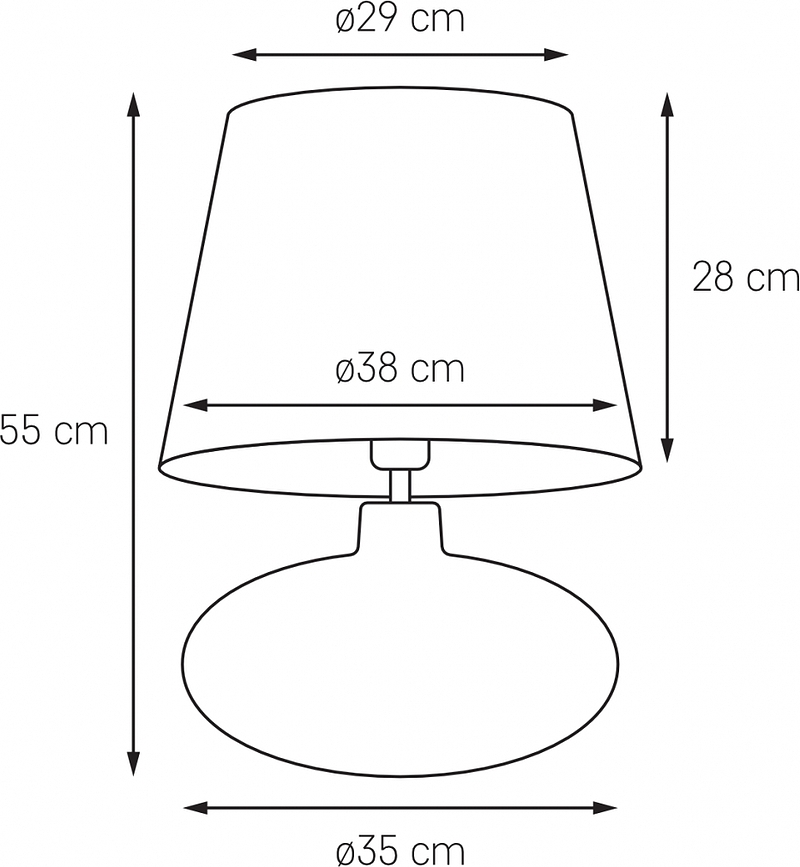 Feria 2 Stolna Lampa žuta