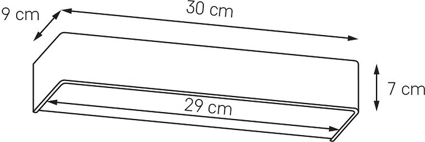 Flat Zidna Svjetiljka crna