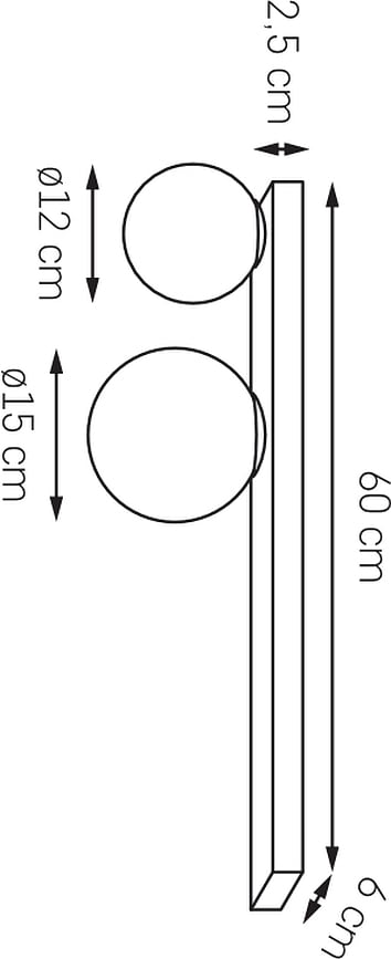 Gigi 2 Zidna Svjetiljka crna
