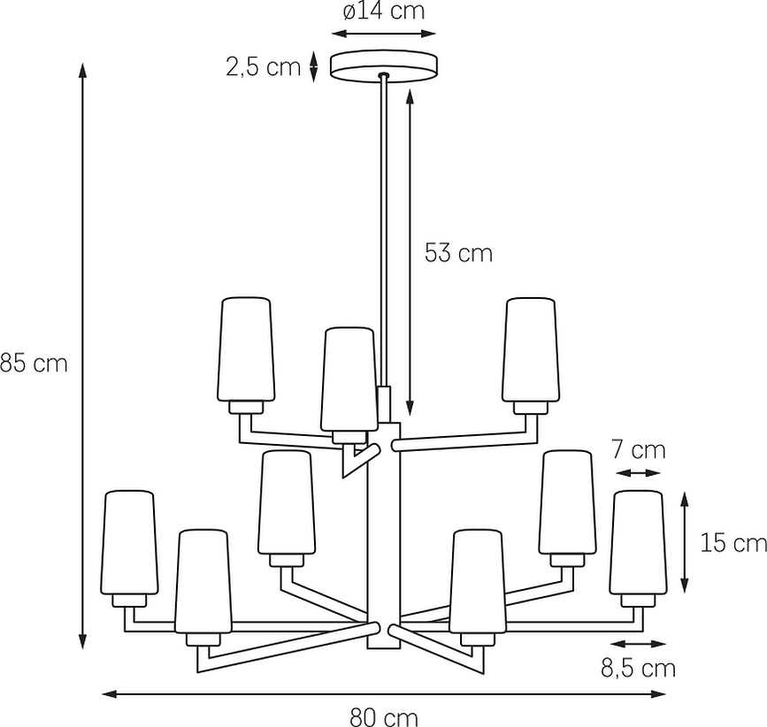 Grande Lustre, doré