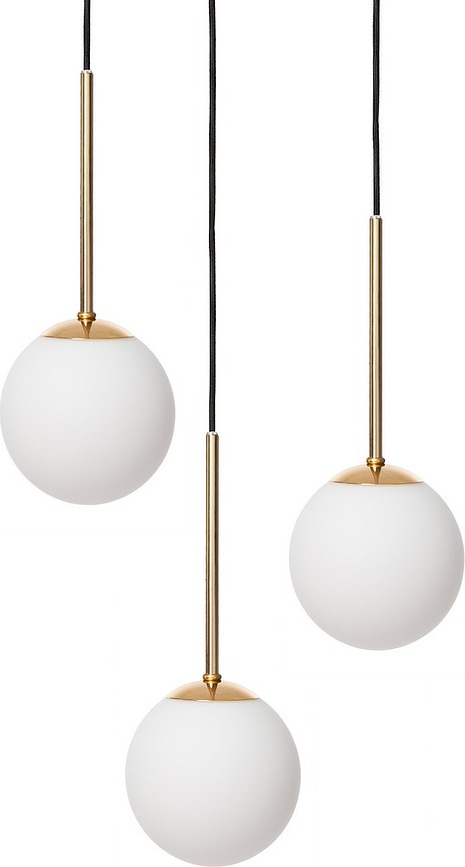 Lamia 3 Suspension, chrome, avec câble transparent