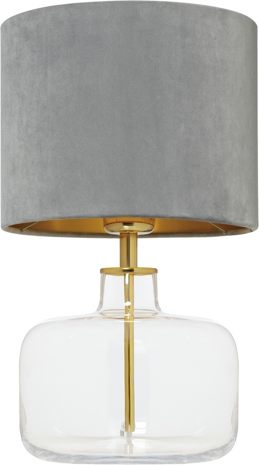 Lampa stołowa Lora szara transparentna podstawa