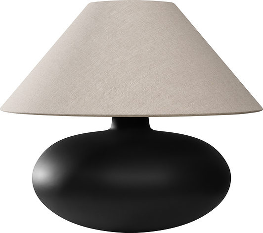 Lampa stołowa Sawa Natur szarobeżowa nietransparentna podstawa