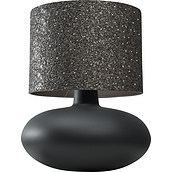 Lampa stołowa Sawa Stone czarna nietransparentna podstawa