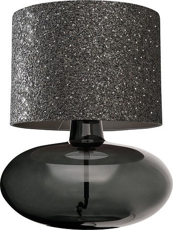 Lampa stołowa Sawa Stone czarna przydymiona podstawa