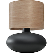 Lampa stołowa Sawa Wood jasny dąb nietransparentna podstawa