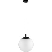 Lampa sufitowa Alur S czarna z białym kloszem