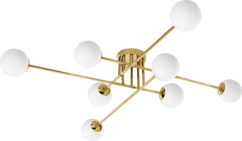 Lampa sufitowa Astra 8 złota