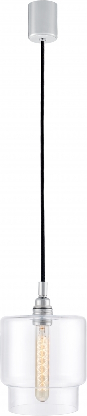 Lampa wisząca Longis IV chrom przewód czarny