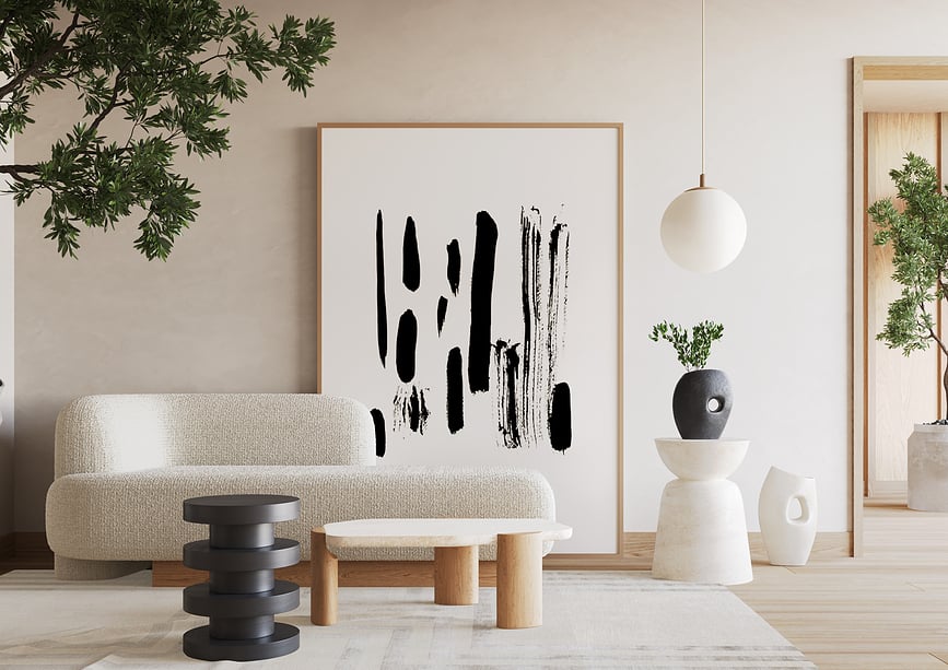 Lámpara Colgante Alur L, con base de madera