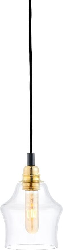 Lámpara Colgante de 5 luces Longis, negra y dorada